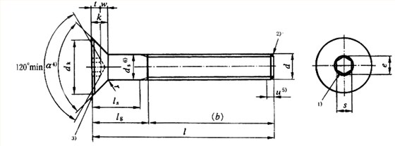 國標號gb/70.3-2000內(nèi)六角沉頭螺絲，