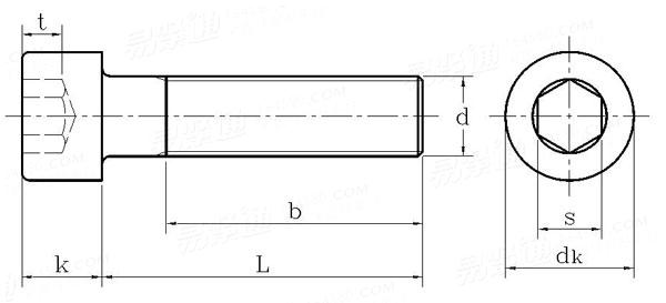 ISO4762標(biāo)準(zhǔn)內(nèi)六角螺絲國(guó)標(biāo)號(hào)